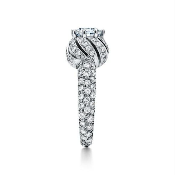 Tiffany & Co. Schlumberger Buds Round Brilliant Engagement Ring with a Diamond - Picture 4 of 11